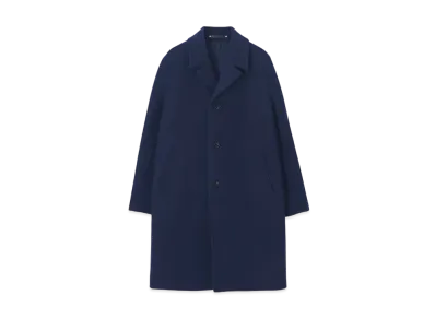 Paul Smith Signature Double Face Coat With Stainless Steel Collar "Navy"