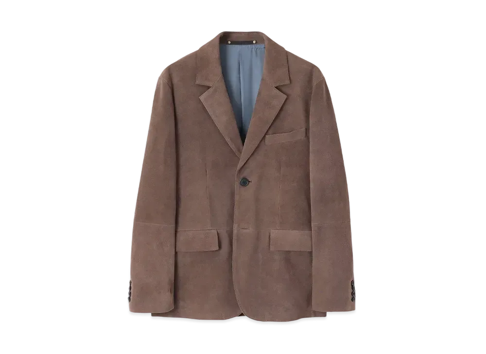 Paul Smith Goat Suede Single 2B Jacket "Chocolate Brown"