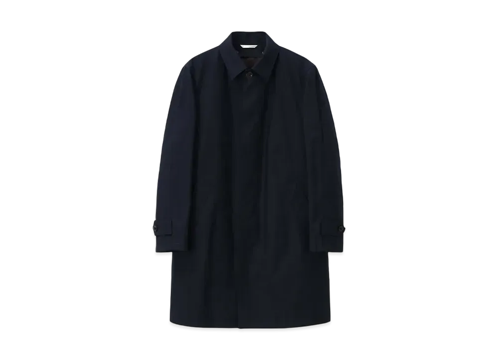 Paul Smith Cotton Polyester Stainless Steel Coat "Navy"
