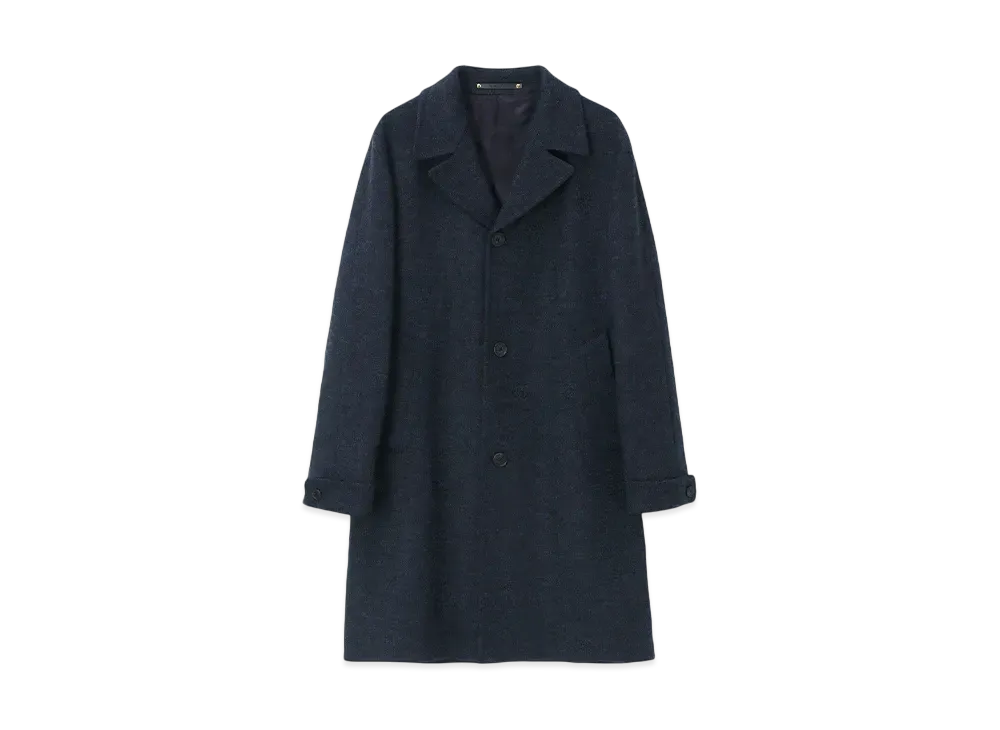 Paul Smith Compression Wool Balcollar Coat "Navy"