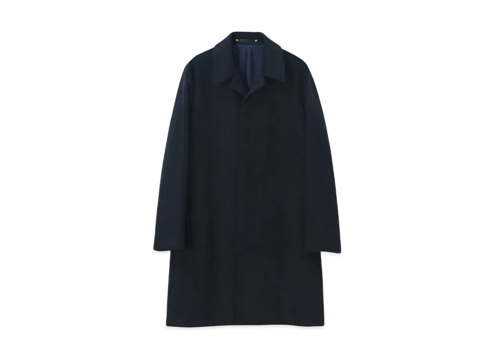 Paul Smith Twill Beaver Stainless Steel Coat "Navy"