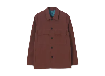 Paul Smith Cotton Linen Twill Blouson "Chocolate Brown"