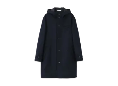 Paul Smith Melton Wool Hooded Coat "Navy"
