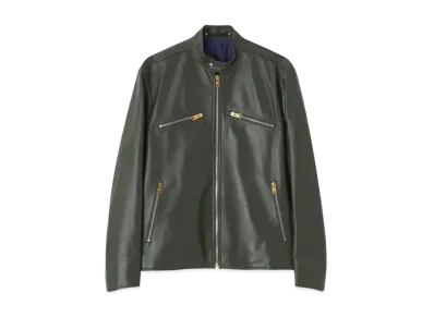 Paul Smith Lamb Leather Single Rider "DarkOlive"