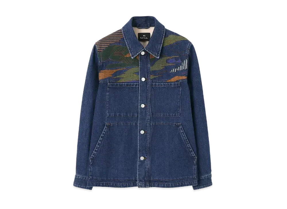 Paul Smith Landscape Embroidered Coverall Blouson "Navy"