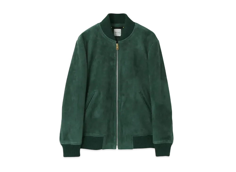 Paul Smith Goat Suede Bomber Jacket "Green"