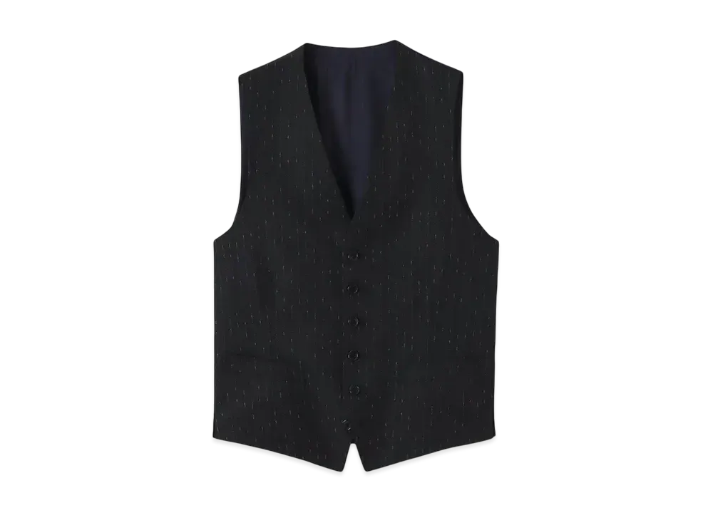 Paul Smith Slab Stripe 6B Vest "Black"