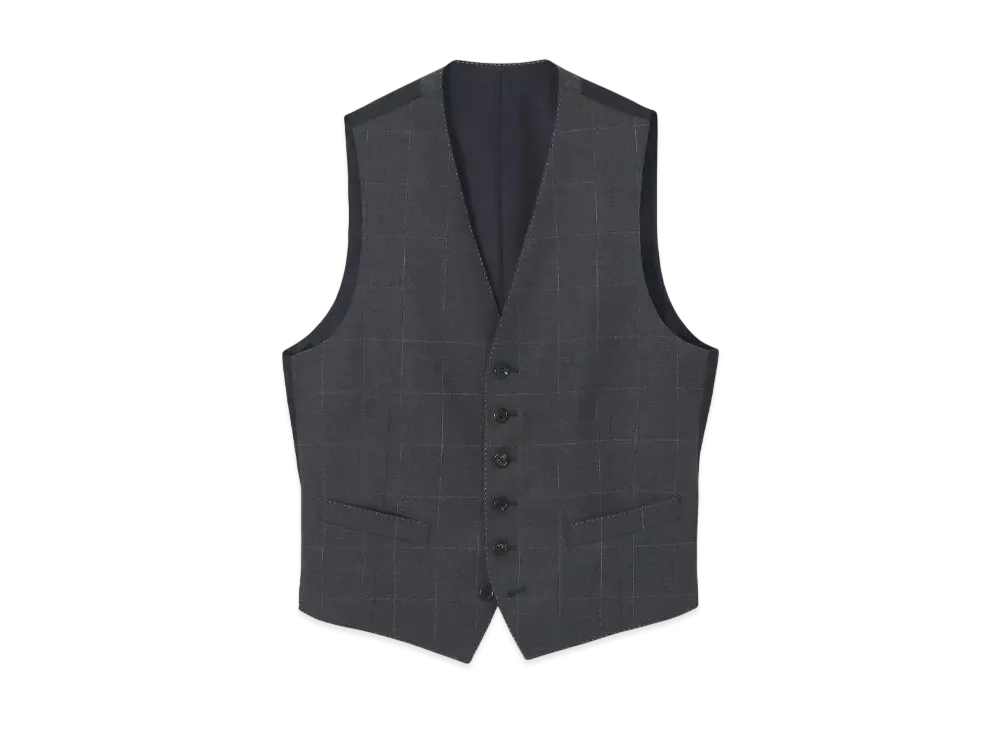 Paul Smith Window Pane 6B Vest "Gray"