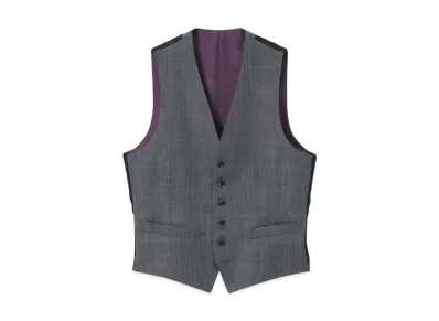 Paul Smith Window Pane 6B Vest "Gray"