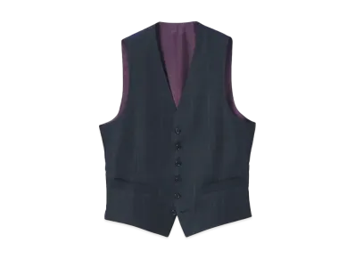 Paul Smith Window Pane 6B Vest "Navy"