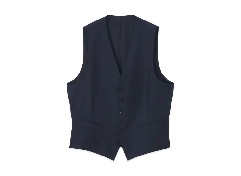 Paul Smith Navy Solid Stretch 6B Vest "Navy"