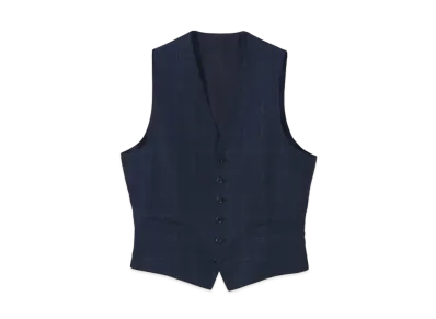 Paul Smith Stitch Check 6B Vest "DarkBlue"