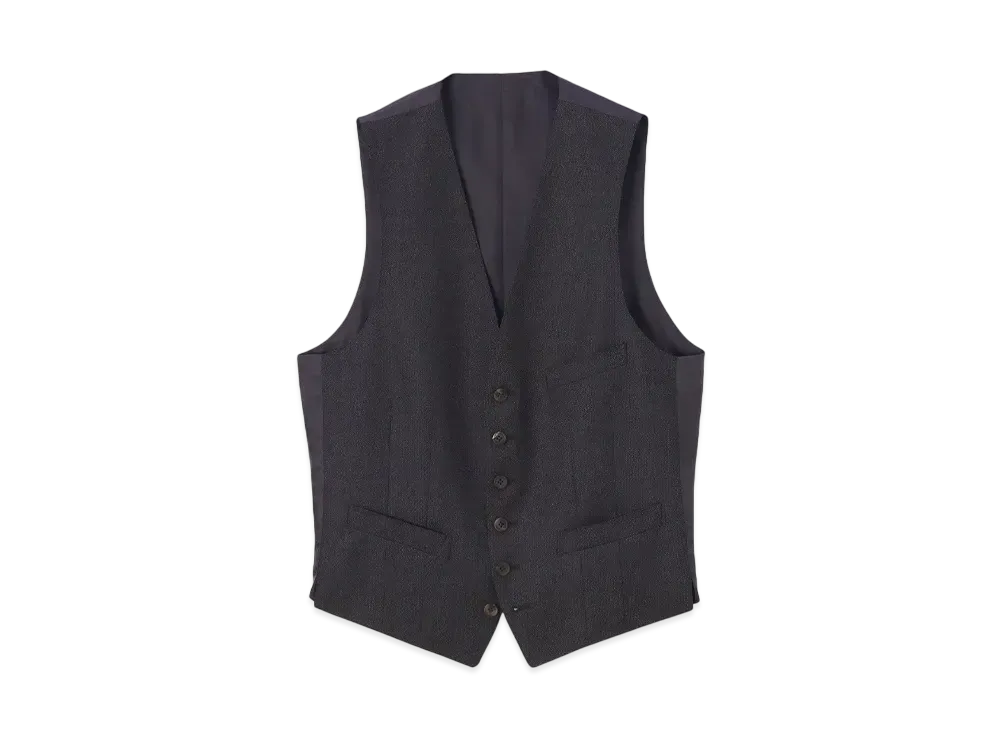 Paul Smith Birdseye Wool Vest "DarkGray"