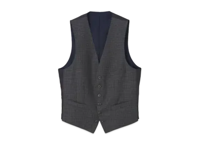 Paul Smith Checked Wool Vest "Brown"