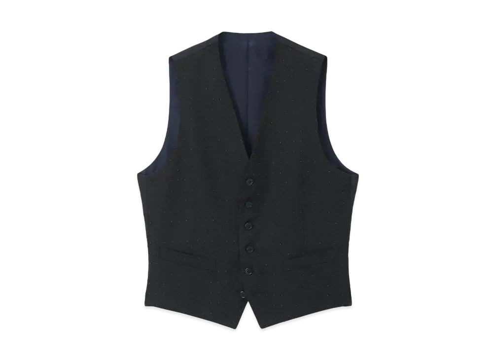 Paul Smith Color Pin Dot 6B Vest "Black"
