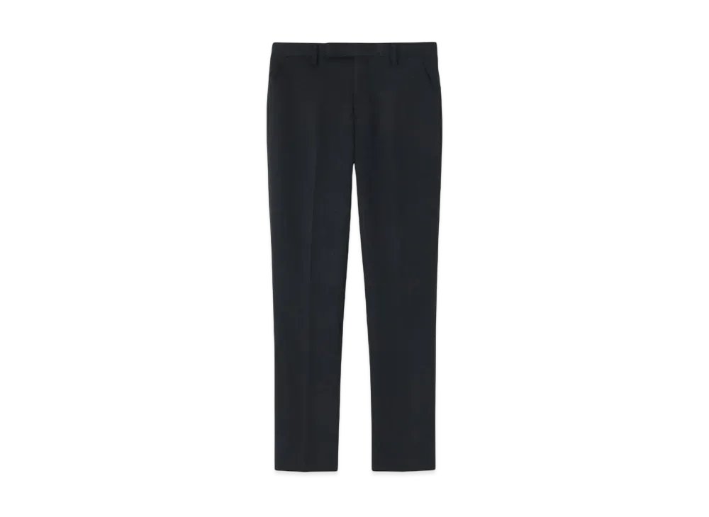 Paul Smith Wool Jersey Tapered Trousers "Navy"