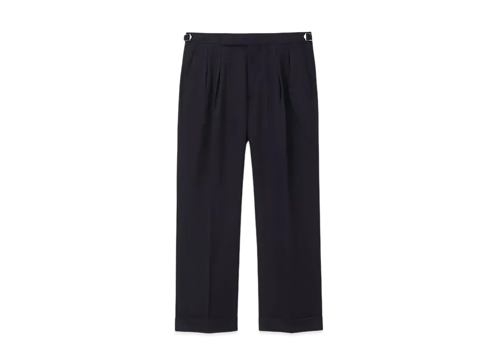 Paul Smith Wool Gabardine Two-Tuck Trousers "Dark Purple"