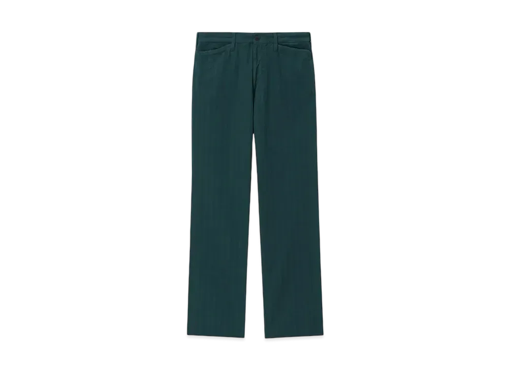 Paul Smith Herringbone Cotton Wide Pants "Teal"