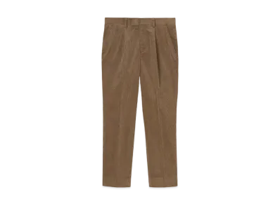Paul Smith Cotton Corduroy Wide Trousers "Beige"