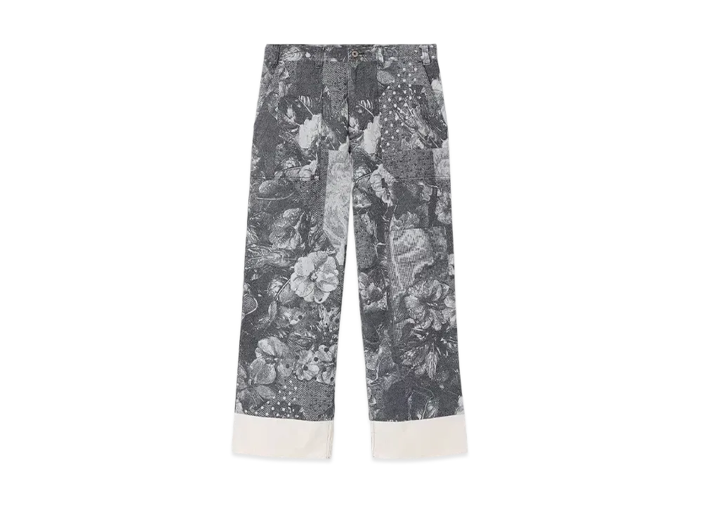Paul Smith RED EAR Jacquard Floral Wide Trousers "Ivory"