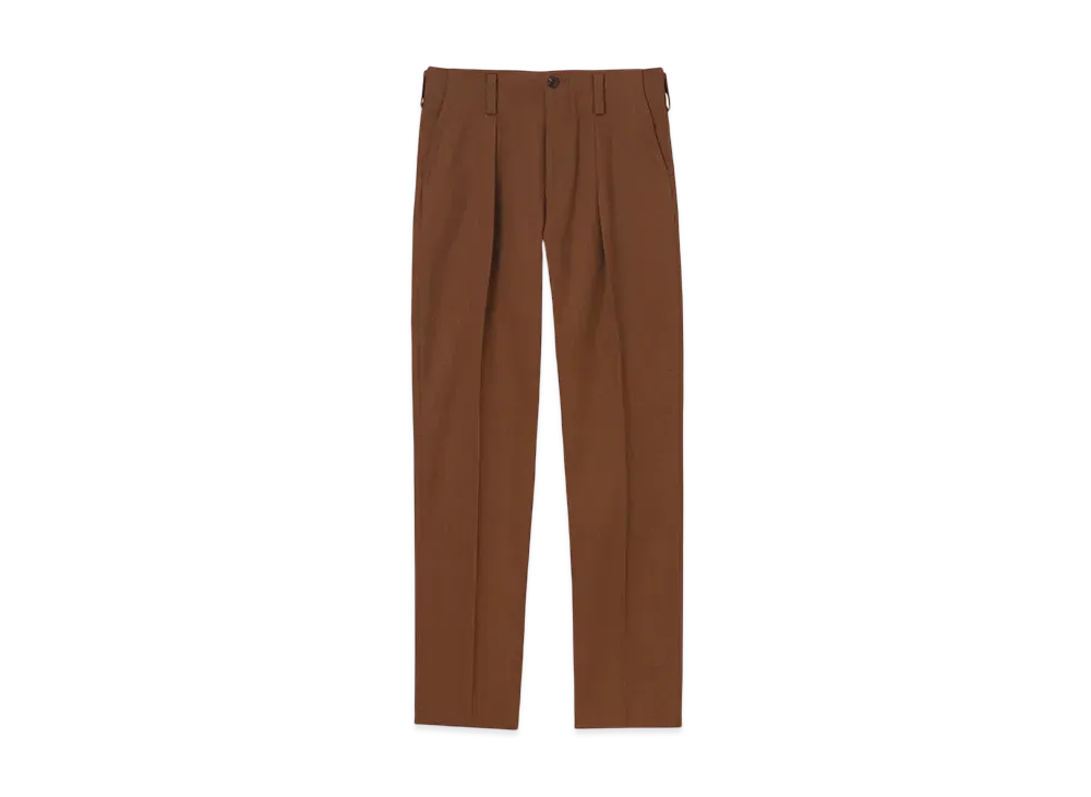 Paul Smith Cotton Twill High-Waisted Trousers "Terracotta"