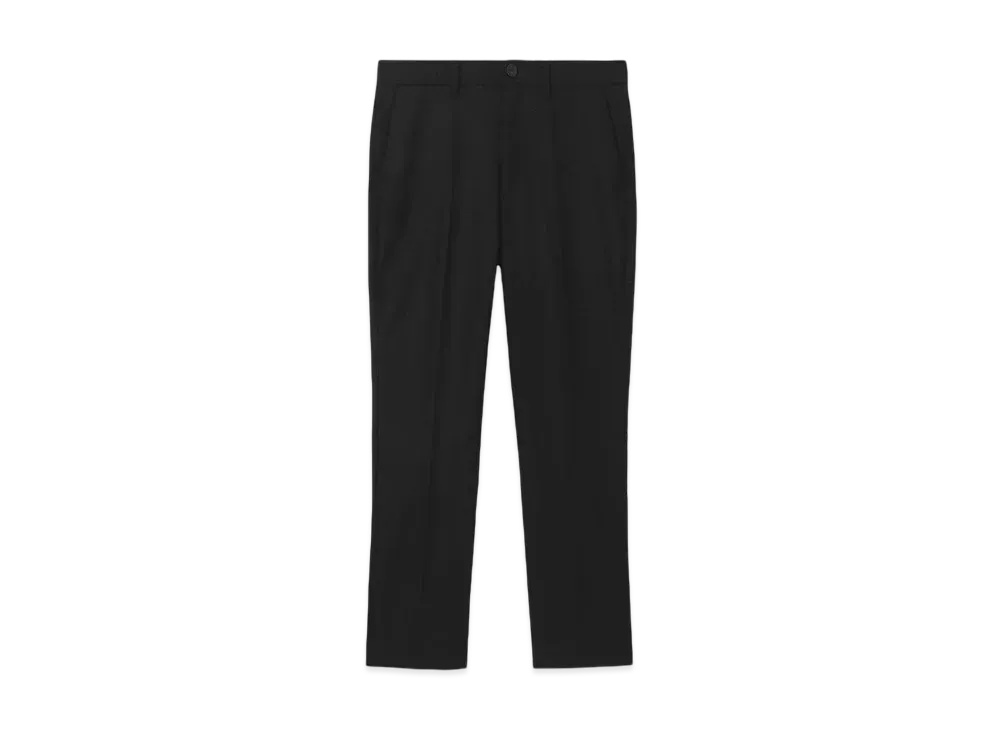 Paul Smith Melange Wool Tapered Trousers "Black"