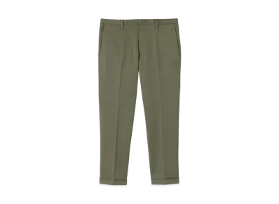 Paul Smith Cotton Stretch Ankle-Cut Trousers "Khaki"