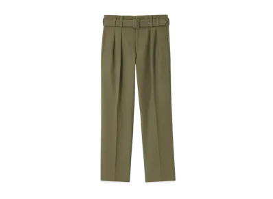 Paul Smith Cotton Twill Self-Belt Trousers "Khaki"