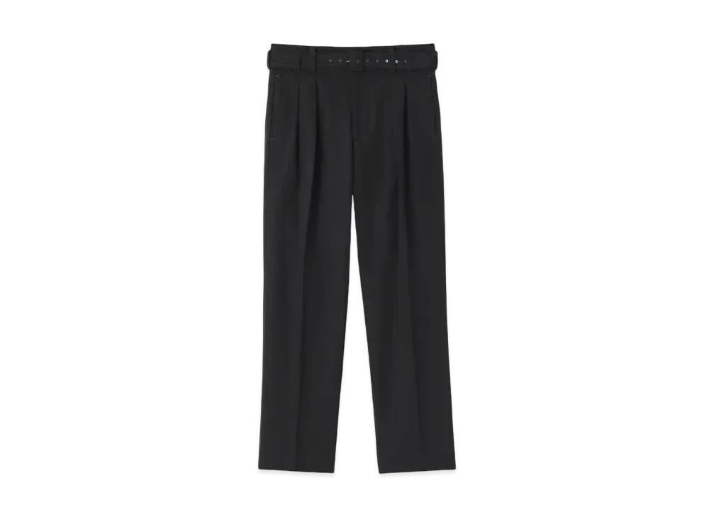 Paul Smith Cotton Twill Self-Belt Trousers "Black"