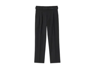 Paul Smith Cotton Twill Self-Belt Trousers "Black"