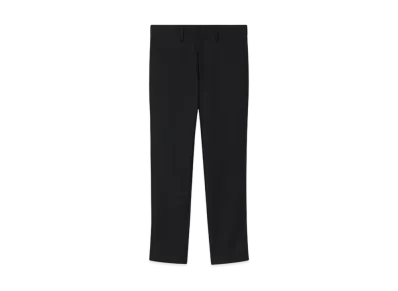 Paul Smith Solid Wool Stretch Tapered Trousers A Suit To Travel In "Black"
