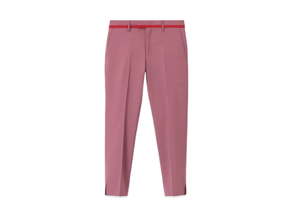 Paul Smith Colored Wool Tapered Trousers "Pink"