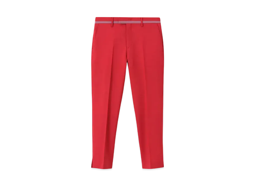 Paul Smith Colored Wool Tapered Trousers "Red"