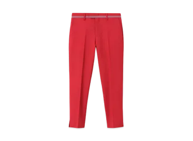 Paul Smith Colored Wool Tapered Trousers "Red"