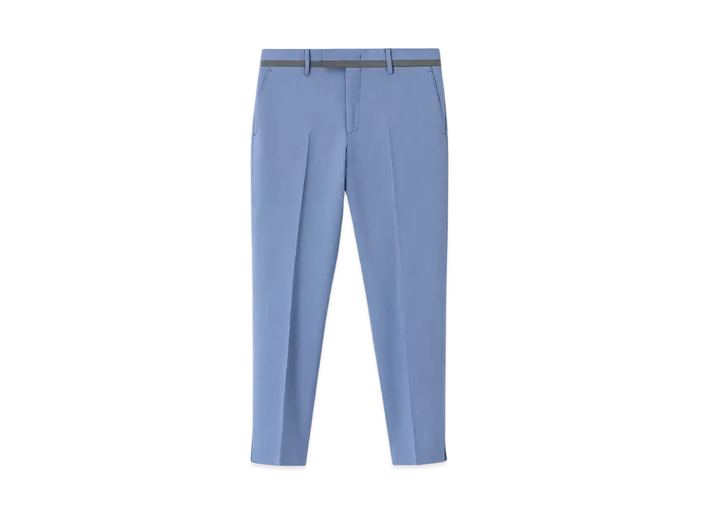Paul Smith Colored Wool Tapered Trousers "SaxBlue"