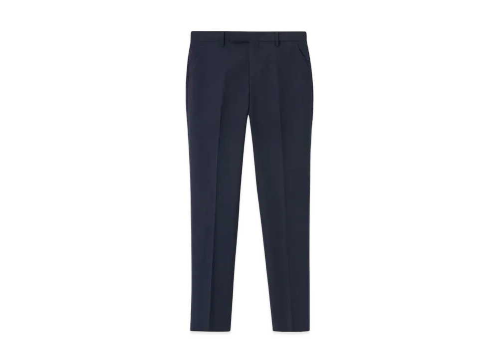 Paul Smith Jersey Look Tapered Trousers "Navy"