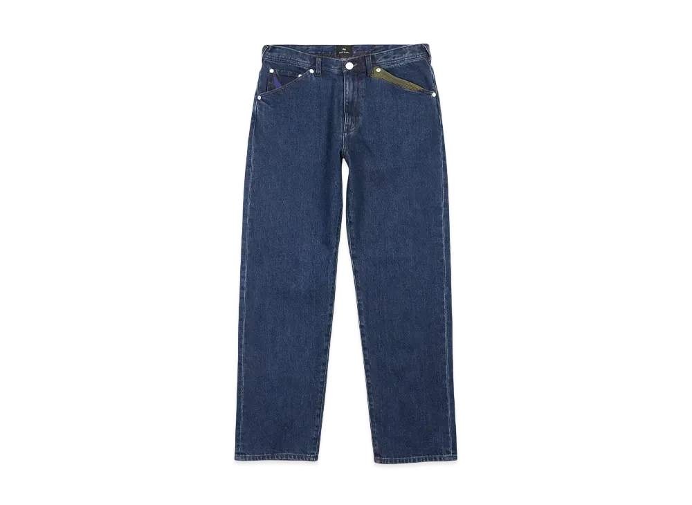 Paul Smith Landscape Embroidered Jeans "Navy"