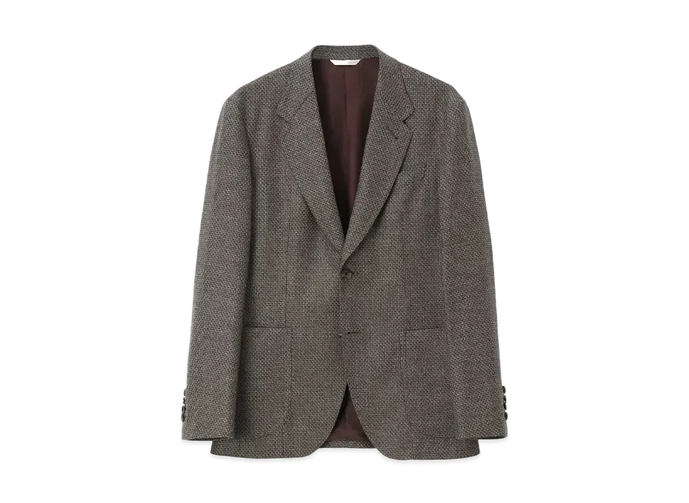 Paul Smith Textured Wool Jacket "GrayishBrown"