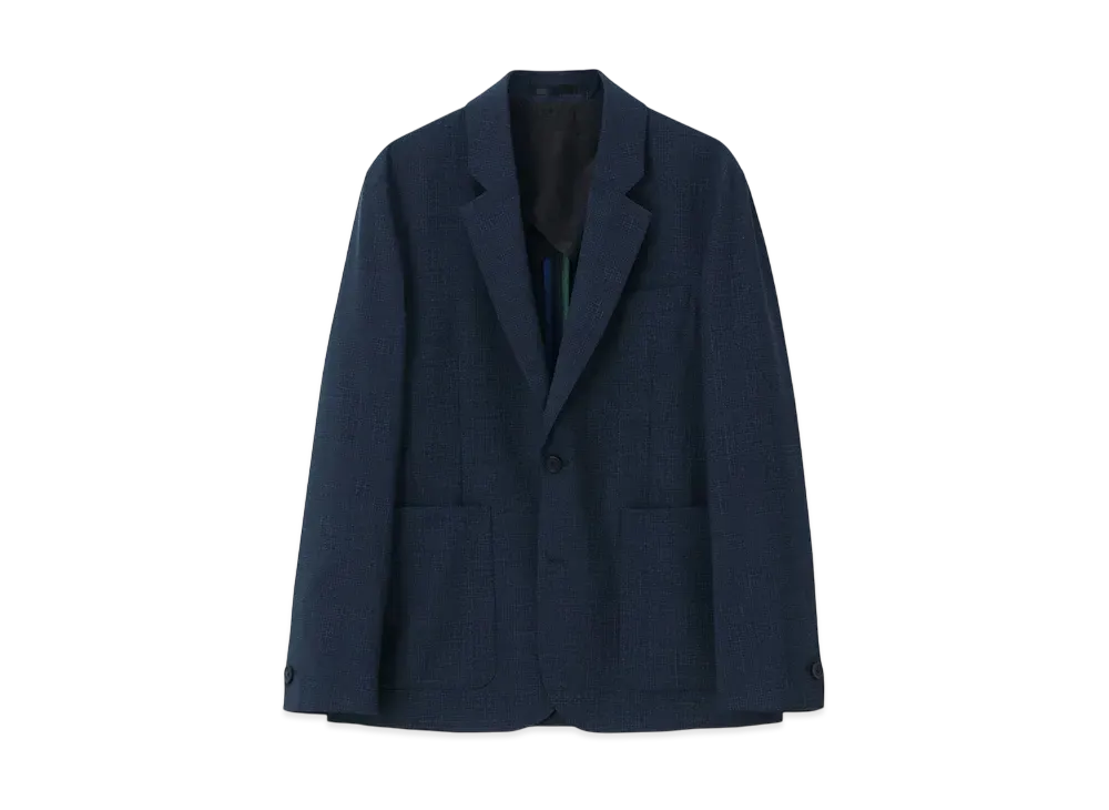 Paul Smith Multicolor Check Single 2B Jacket "Navy"