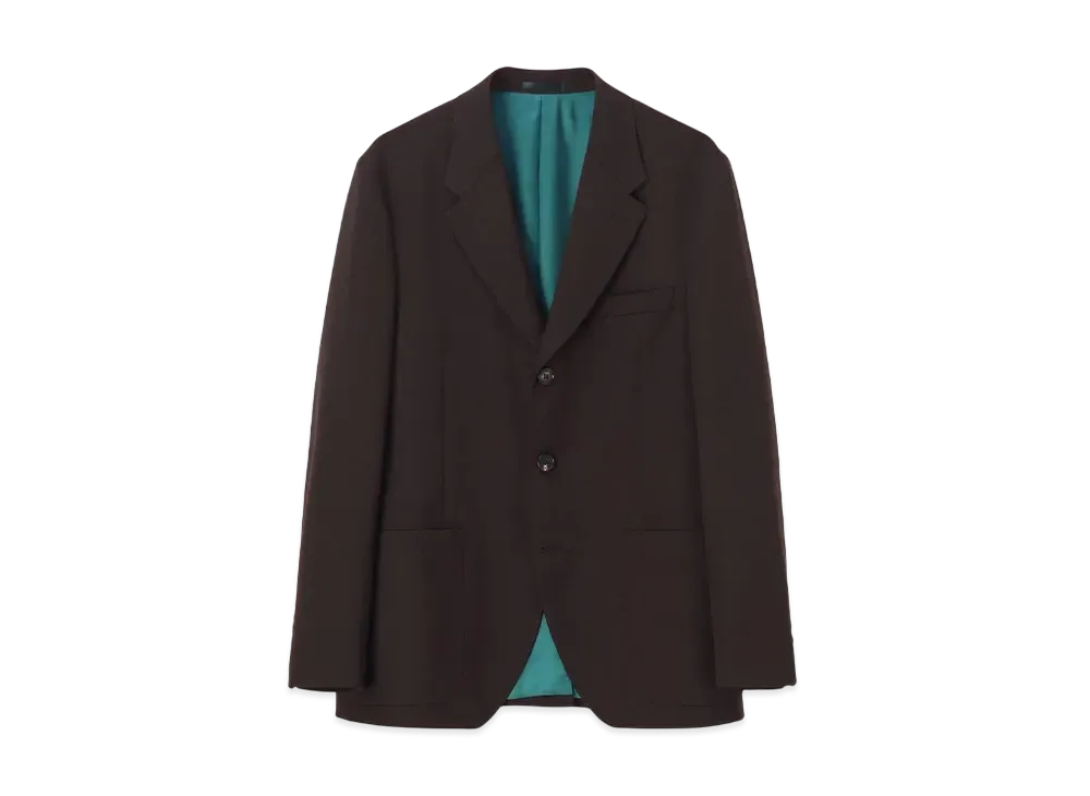Paul Smith Wool Gabardine Single 3B Jacket "DarkBrown"