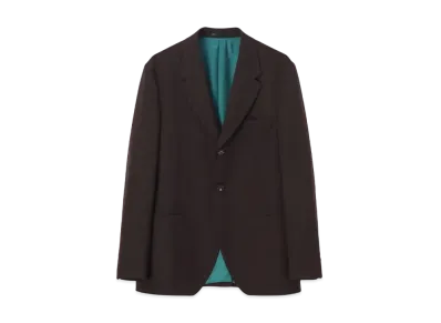 Paul Smith Wool Gabardine Single 3B Jacket "DarkBrown"