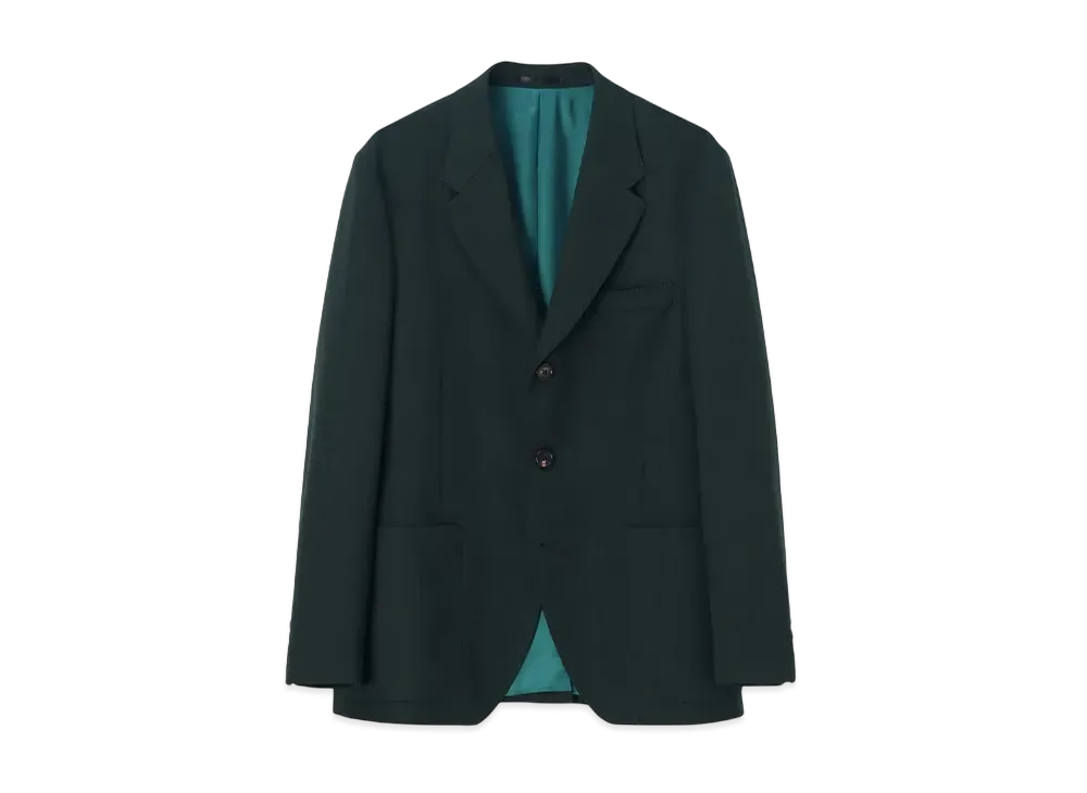 Paul Smith Wool Gabardine Single 3B Jacket "DarkGreen"