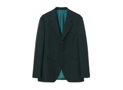 Paul Smith Wool Gabardine Single 3B Jacket "DarkGreen"