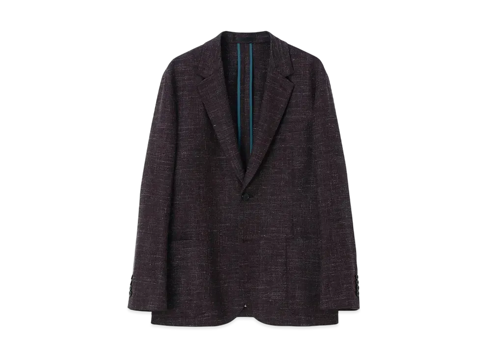 Paul Smith Wool Linen Stretch 2B Jacket "DarkRed"