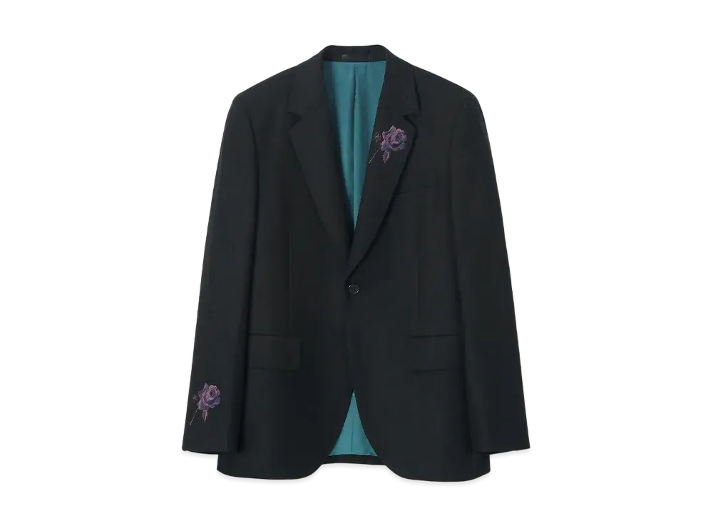 Paul Smith Embroidered Rose 2B Jacket "Black"