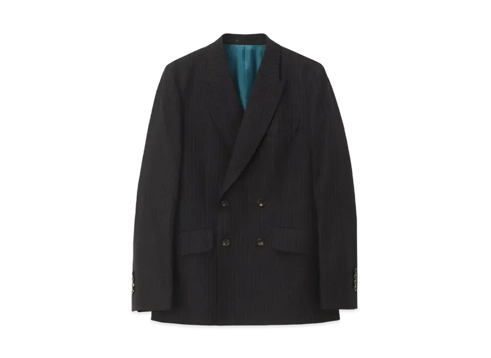 Paul Smith Classic Pinstripe Double-Breasted Jacket "DarkBrown"