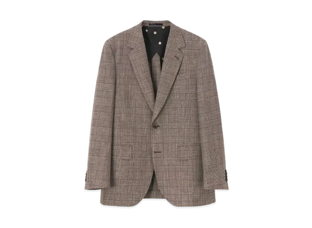 Paul Smith Glen Check Mixed Texture 2B Jacket "Brown"