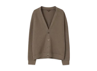 Paul Smith Zigzag Stitch Cardigan Cut And Sew "GrayishBeige"