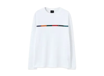 Paul Smith Sports Stripe Bar Long Sleeve T-Shirt "White"