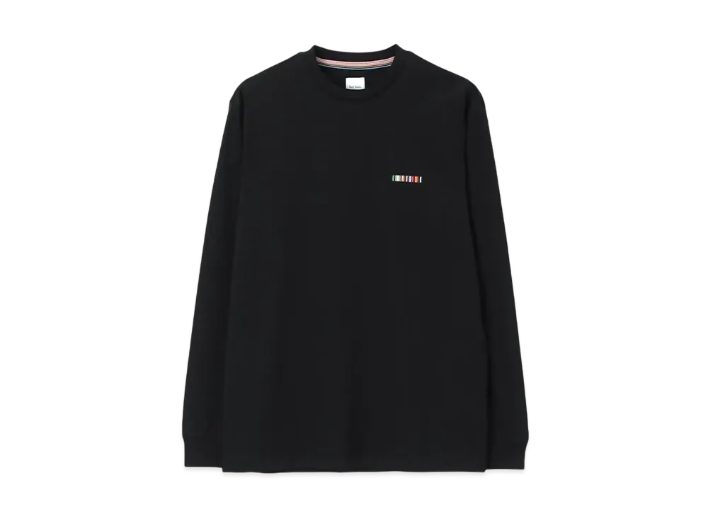 Paul Smith Signature Stripe Bar Long Sleeve Cut And Sew "Black"